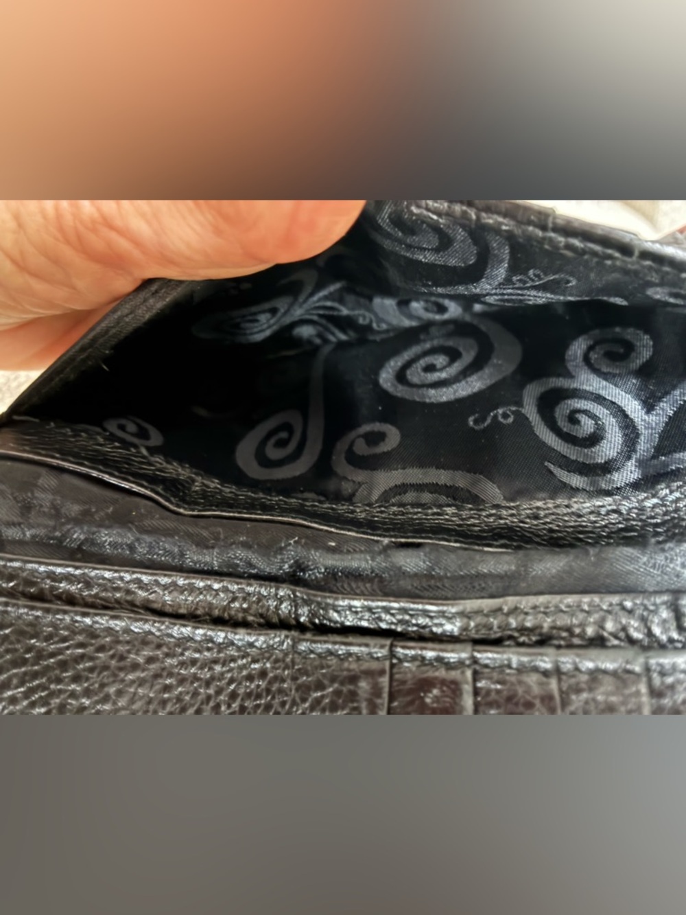 Brighton Vintage EuC Black & Brown Leather Continental Wallet - Picture 9 of 16